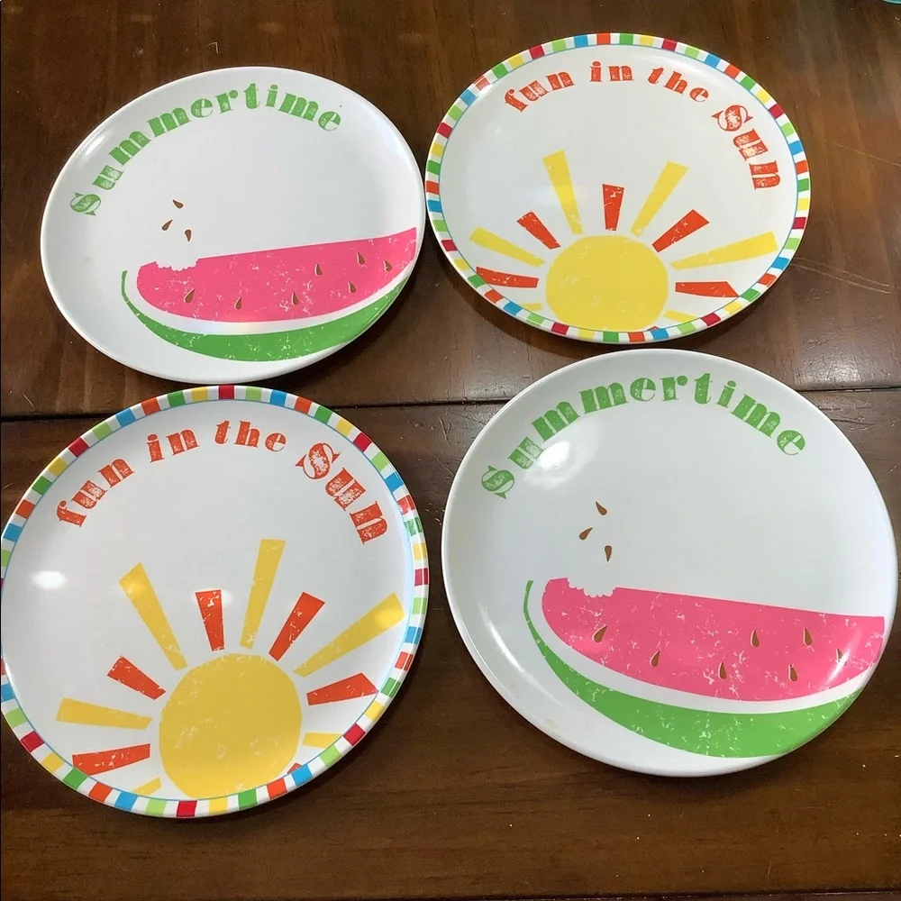 ☀️ Set of 4 Summertime Plates ☀️